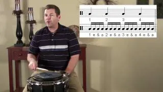 Drumming Expert counting Quarter 8th and 16th notes, learn how to play drums