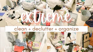 PT. 1 Extreme Clean Declutter & Organize | Big Mess | Clutter Cleaning Motivation | Clean With Me!