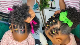Kids protective hairstyle for natural hair