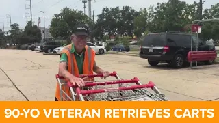 90-year-old Air Force veteran retrieves grocery store carts to afford food