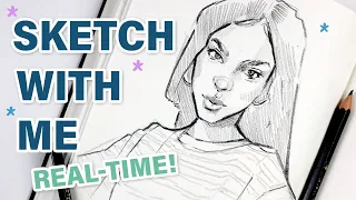 Sketch with Me! (Sketchbook Tour + 13 min REAL time sketching)