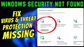 FIX: Virus And Threat Protection Page Not Available In Windows 11/10 || Windows Security Not Working