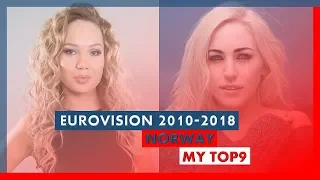 Eurovision 2010-2018 - Norway - MY TOP9