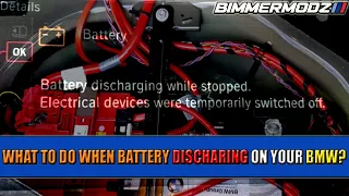 IS YOUR BATTERY DISCHARGING ON YOUR BMW?  LEARN WHY AND HOW TO DIAGNOSE IT YOURSELF...