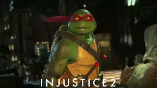 Injustice 2: Raphael vs Batman & Michelangelo vs Starfire Intro Dialogue