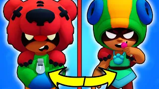 ОБМЕН ЖИЗНЯМИ НИТЫ И ЛЕОНА В BRAWL STARS | ПОМЕНЯЛИСЬ ТЕЛАМИ ЧЕЛЛЕНДЖ