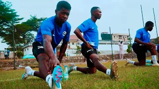 séance d'entraînement pour le match de Gala de la jeunesse de malangue 2024