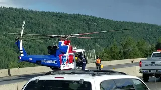 Serious Car Accident and Ambulance Helicopter Rescue by Merritt, B.C., July 8, 2019 :: PART 1