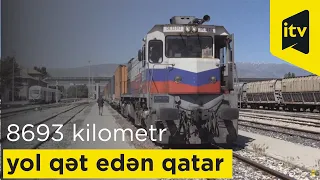 Azərbaycandan çıxaraq 8693 kilometr yol qət edən qatar 2 həftəyə Çinə çatacaq