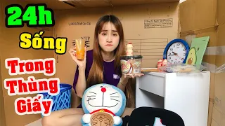 Thử Thách 24h Sống Trong Thùng Giấy - Vê Vê Channel