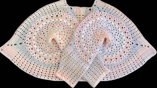 Crochet Circle-2-Hexagon Jacket, PUZZLE Yarn, CAT’S CRADLE, Large Sizes