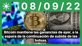 Bitcoin mantiene las ganancias de ayer, a la espera de la continuación de subida de las bolsas.