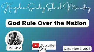 God Rule Over the Nation| Week 14| Entire Bible in a Year for Dec. 03. 2023 #sundayschool