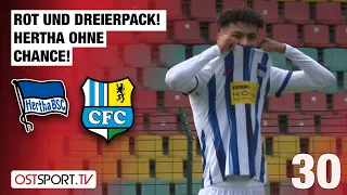 Rot und Dreierpack! Hertha ohne Chance: Hertha BSC II - Chemnitzer FC | Regionalliga Nordost