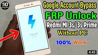 #Redmi MI 3s FRP Unlock or Google Account Bypass Easy Trick Without PC#2022SDjunction