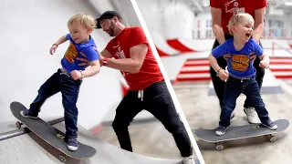 FATHER SON SKATEBOARD SESH! (He LOVES It)