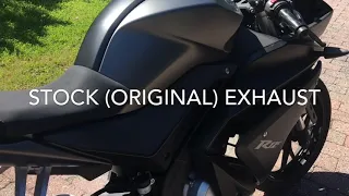 Yamaha yzf r125 full akrapovic exhaust vs stock