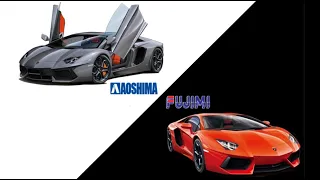 Unbox & Compare: Aoshima vs. Fujimi - Lamborghini Aventador LP700-4