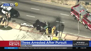 Sheriff's deputies arrest 3 suspects after pursuit ends in San Pedro