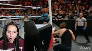 WWE Raw 1/11/16 Dean Ambrose vs Sheamus