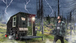 THUNDERSTORMS HIT THE CABIN | Hail and Heavy Rain