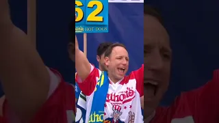 Joey Chestnut after winning the Nathan's Hot Dog Competition...