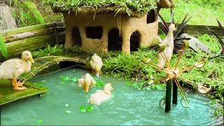 Build a house for ducks by the lake - It's so much fun to watch them bathe | Off-Grid Living
