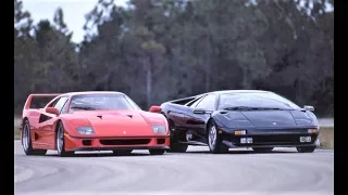 Porsche 959 vs Lamborghini Diablo vs  Ferrari F40