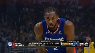 Kawhi Leonard gets booed on the free throw line in L.A. | Clippers vs LA Lakers