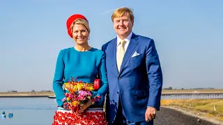 Koning Willem-Alexander en koningin Máxima in Renesse