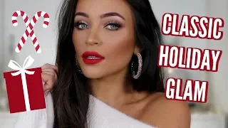 SANTA BABY CLASSIC HOLIDAY GLAM: GLITTER & RED LIPS MAKEUP TUTORIAL 💋 | Stephanie Ledda