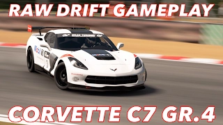 GT Sport Drift Testing - RAW Corvette C7 3rd Person Gameplay + Replay Footage