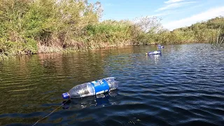 Поставили ЗАКИДУШКИ ИЗ БУТЫЛОК на узкой протоке! Ночная рыбалка на сома!