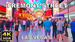 [4K HDR] Fremont Street Las Vegas Walking Tour | October 2022 | Las Vegas USA