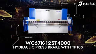 HARSLE ECONOM WC67K-125T4000 NC Press Brake with TP10S Touch Screen Control and Manual Crowning