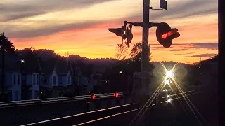 Eastbound Coal Train heads through Haysville, PA with a Beautiful Sunset - 9/25/2019