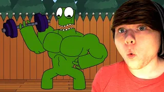 RAINBOW FRIENDS, But They WORKOUT?! (Cartoon Animation) @GameToonsPlus REACTION!