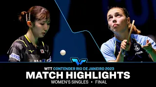 Hina Hayata vs Linda Bergstrom | WS Final | WTT Contender Rio de Janeiro 2023