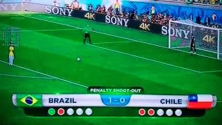 Brazil vs Chile 3-2 penalty shootout Fifa WC 14