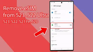 How to delete esim from samsung galaxy s22 ultra s23 ultra s21