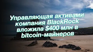 Управляющая активами компания BlackRock вложила $400 млн в bitcoin-майнеров