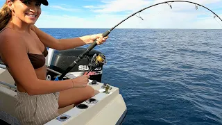 Show the BOYS how it's Done! Fishing HUGE Reds, Goldband CORAL BAY