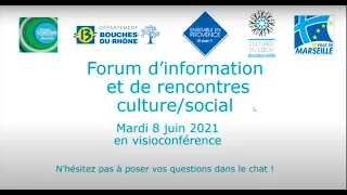 REPLAY Rencontres cultures/social du 8 juin. Présentation des propositions arts visuels/expositions