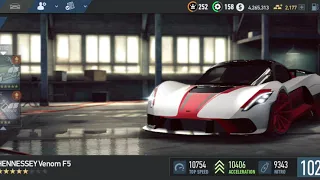 NFS No Limits | Hennessey Venom F5 | Stage 5 Maxed | New King Of Streets