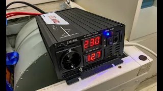 Тест и распаковка автомобильного инвертора на 1500w c алиэкспресс. Чистый синус