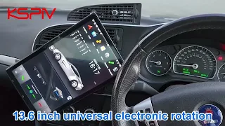 13.6 inch tesla style android car stereo automatic rotating adjustable front panel with carplay