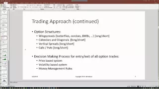 Round Table with Ali Pashaei - Directional Trading with Options - March 2, 2016