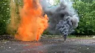 Smoke Bomb - orange, black