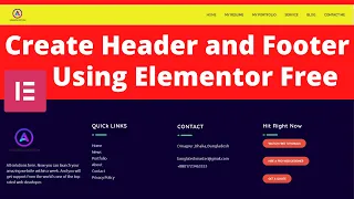 [100% Free] How to Create Custom Header and Footer Using Elementor