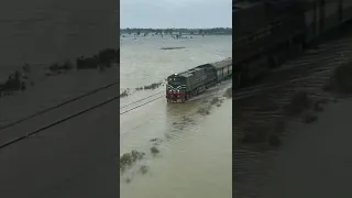 Video Viral | Train Selab K Pani Main Chalne Lagi